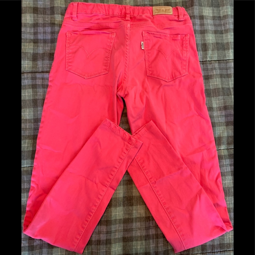 Pink Levis Sateen Jeggings, Girls Size 14 Reg.